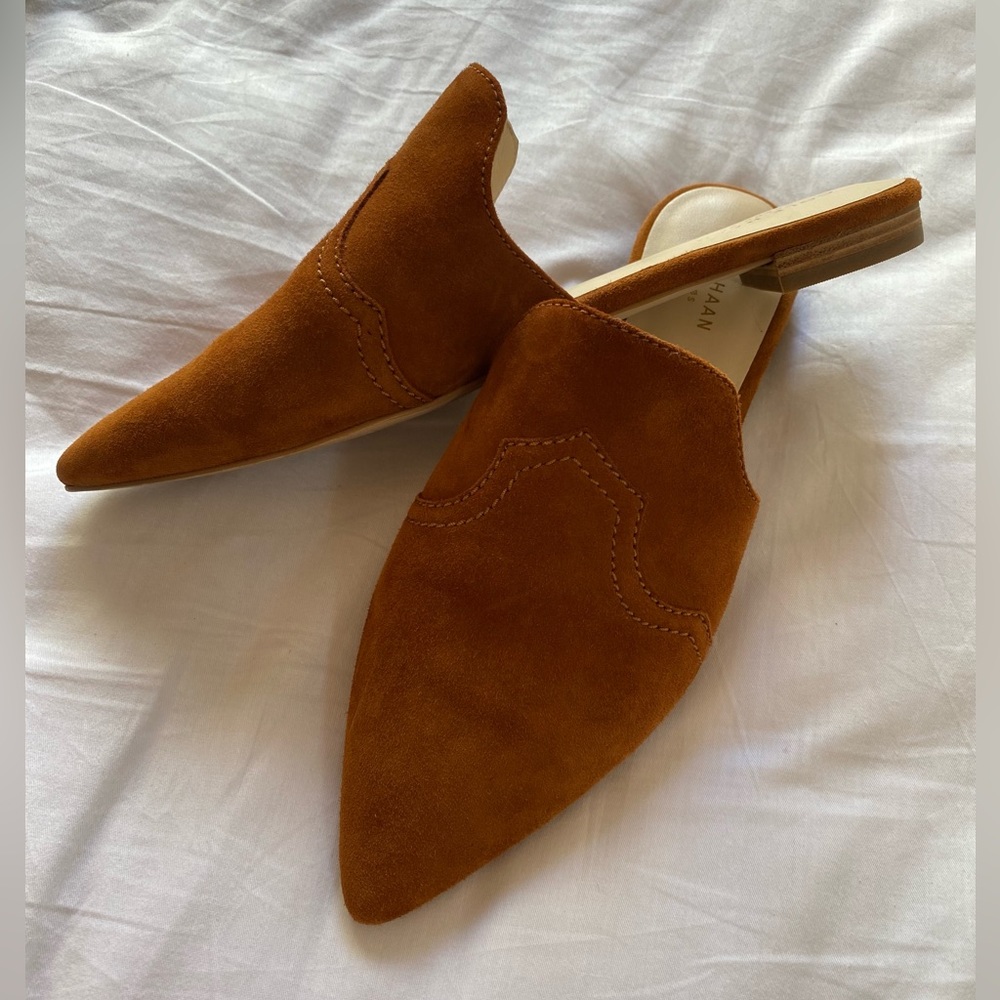 Cole Haan suede mule size 8